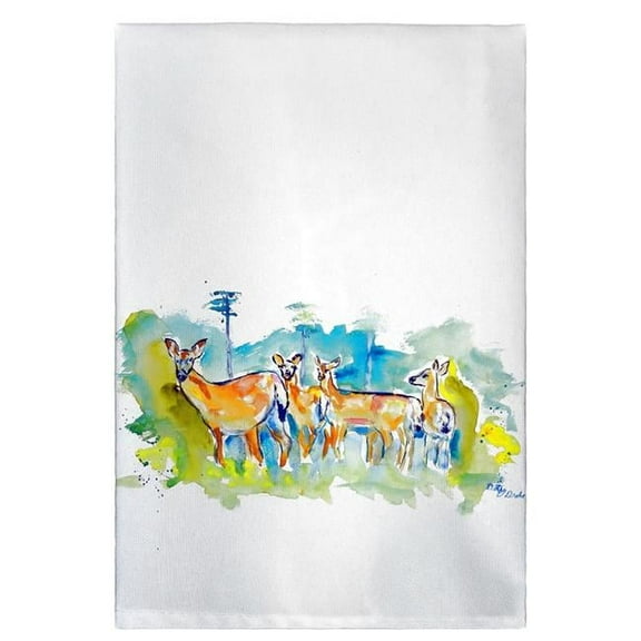 Betsy Drake GT669 Deer Herd Guest Towel