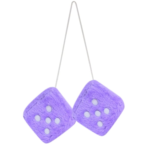 Car Colorful Plush Dice Automobiles Rear View Mirror Charms Hanging Decor