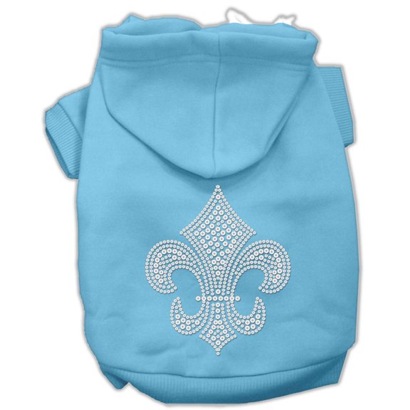 Silver Fleur De Lis Rhinestone Dog, Cat, or Pet Hoodie