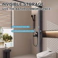 thumbnail image 5 of Foldable Magnetic Bathroom Curtain Waterproof Bathtub Curtain with 14 Hooks Privacy Bathroom Divider, 5 of 9