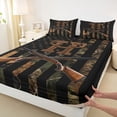 thumbnail image 3 of Manfei Camouflage US Flag Queen Sheet Sets for Child, Hunting Animal Wildlife Flat Sheet, Initial H Letter Queen Fitted Sheet, Breathable Home Decor, 4-Piece, 3 of 7