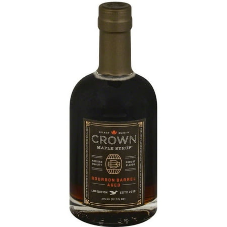 Crown Maple Bourbon Barrel Aged Syrup, 12.7 fl oz, (Pack of