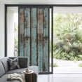 thumbnail image 2 of Retro Wood Grain Window Privacy Film Gradient Barn Door Farmhouse Board Decorative Glass Window Film UV Blocking Static Cling Non-Adhesive Sticker Covering for Home Door 35.4x78.7 inches, 2 of 7