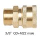 thumbnail image 3 of Conector de lavadora a Presión ZHCH M22 a Rosca interna de 3/8' conector rápido de latón 2pacs, 3 of 4