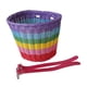 thumbnail image 2 of Cesta de bicicleta para niños Imitación delantera de canasta de ratán Cesta de canasta de arco iris canasta de bicicleta de almacenamiento para viajes Correas de color rosa, 2 of 8
