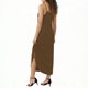 thumbnail image 5 of Vestido Corto para las Mujeres Verano Cuello en V Color Sólido Vestido de Cambio de Manga Corta con Bolsillos, Top de Primavera Casual para el Uso Diario, 5 of 7
