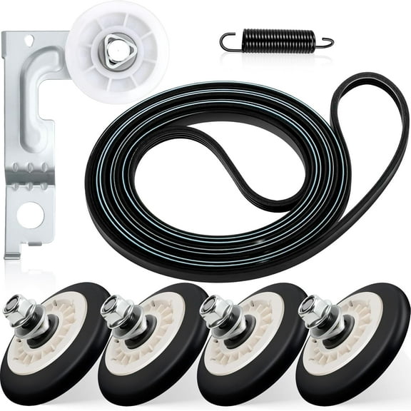 Upgraded Dryer Roller Kit for LG Kenmore Dryer Parts, Dryer Repair Kit Include 4581EL2002L Dryer Rollers, 4561EL3002A Dryer Idler Pulley, 4400EL2001F Dryer Belt Compatible with DLE3733W DLE3777W