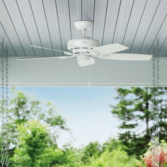 Hunter 52 Inch Lilliana Brushed Nickel Low Profile Ceiling Fan With LED Light Kit And Pull Chain : 52419 | LBU Lighting
