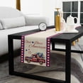 thumbnail image 5 of 4th of July Cotton Linen Table Extra Long Runner 13 x 120 inch Red Blue Plaid Truck Floral Independence Day Non-slip Rectangular Dining Table Decor for Wedding Party Holiday Dinner, 5 of 8