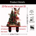 thumbnail image 3 of Lilixerw Christmas Beautiful Fairy Garden Stake Ornament,2D Flat Acrylic Fairy Festival Decoration with Christmas Tree Pattern for Yard Lawn Pot Plants, 3 of 6