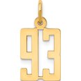 thumbnail image 1 of 14K Yellow Gold Small Elongated Number 93 Charm Made In United States les93, 1 of 6