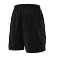 thumbnail image 5 of Uwinwear Mens Quick-drying Cargo Shorts Stretch Cotton Drawstring Waist Short Pants With 4 Pockets Relax Fit Summer Casual Shorts for Men,Black,XL, 5 of 7