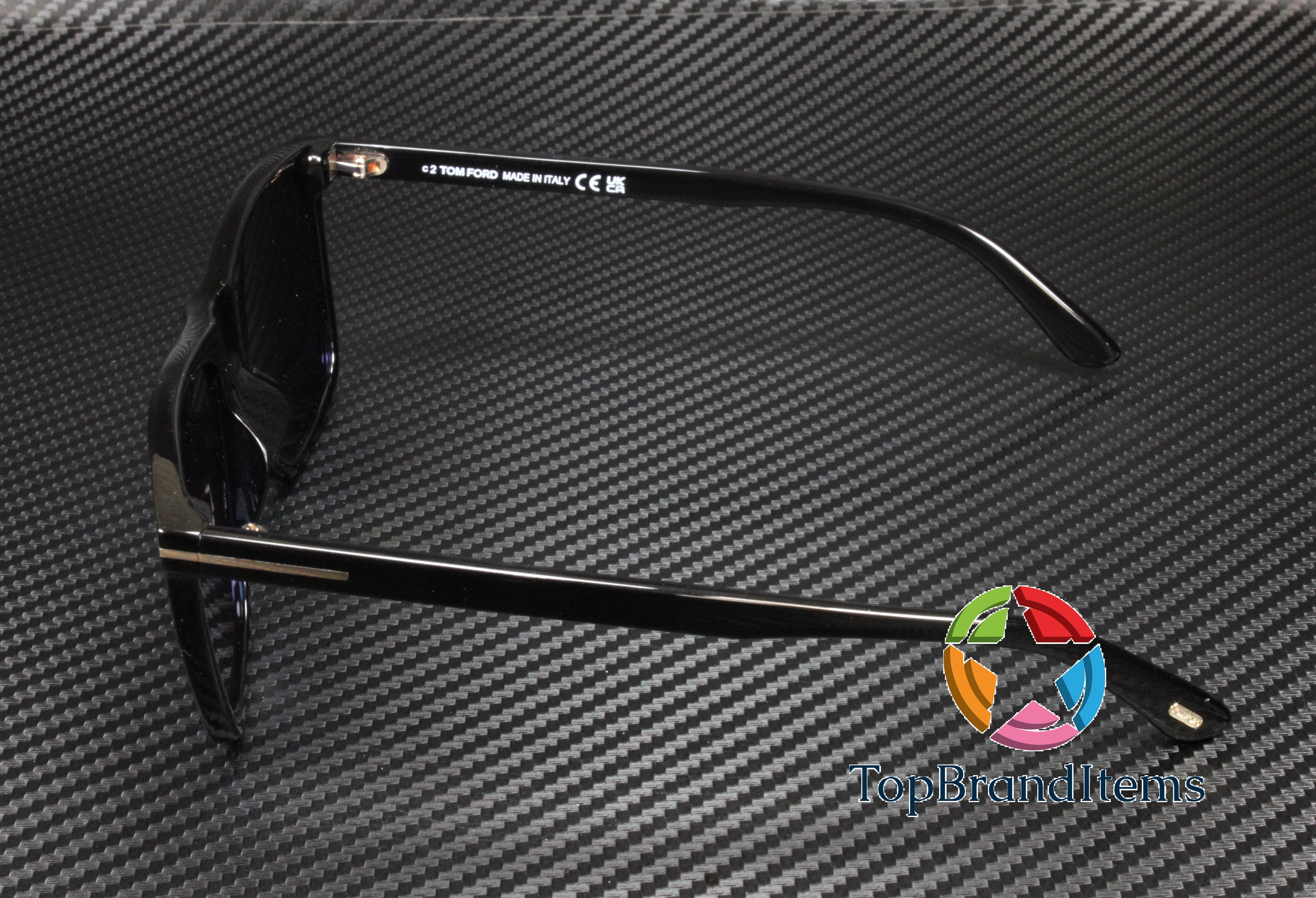 Tom Ford FT 0832 Acetate Mens Pilot Sunglasses Black 57mm Adult