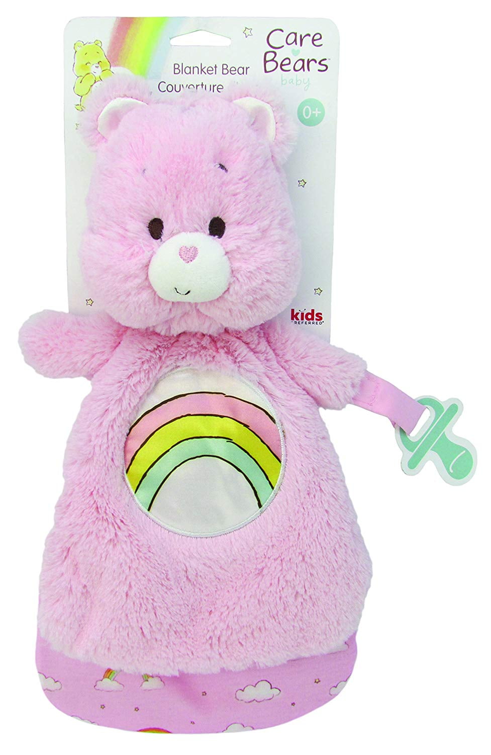 Care Bears "Cheer Bear" Blanket with Pacifier Loop