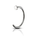 thumbnail image 2 of Titanium Nose Ring Hoop 20 Gauge PVD Plated C-Shape With Flat End, 2 of 5