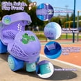 thumbnail image 6 of JZY Adjustable Toddler Quad Skates for Boys & Girls Ages 2-6 - Safe Comfortable 4-Wheel Beginner Roller Skates, Violet, 6 of 8