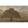 thumbnail image 3 of James Ward 14x10 Black Modern Framed Museum Art Print Titled - Landscape with Deer Under ‘The Beggar's Oak’, Dagot's Park., (1820-1830), 3 of 5