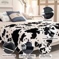 thumbnail image 6 of Fuzzy Black Cow Print Blanket Adult Baby Soft Warm Cozy Fleece Cat and Dog Blanket Soft & Warm Fleece Flannel Pet Blanket, Great Pet Throw(40*50in), 6 of 6