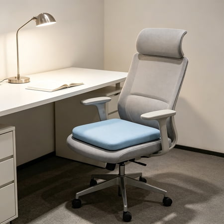 Memory Foam Seat Cushion 17.7x17.7x1.57 Inch Thick Slow Rebound Non Slip Breathable Chair Pad Pressure Relief Comfort Cushion for Office Kitchen Restaurant Car Home Seating Long Sitting Use