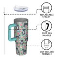 thumbnail image 4 of OBREWU Cute Pitbull Terriers Dog and Flowers Tumbler with Handle and Lid,Cute Pitbull Terriers Dog and Flowers 40oz Double Wall Vacuum Insulated Tumbler,Cups Gift for Women and Men, 4 of 7
