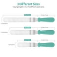 thumbnail image 3 of U-Taste Offset Spatulas Set of 3, 420 Stainless Steel Metal Angled Icing Spatula Spreader Smoother with 6/8/10 inches Length Blade and PP Plastic Handle for Cake Decorating Frosting Baking (Aqua Sky), 3 of 10