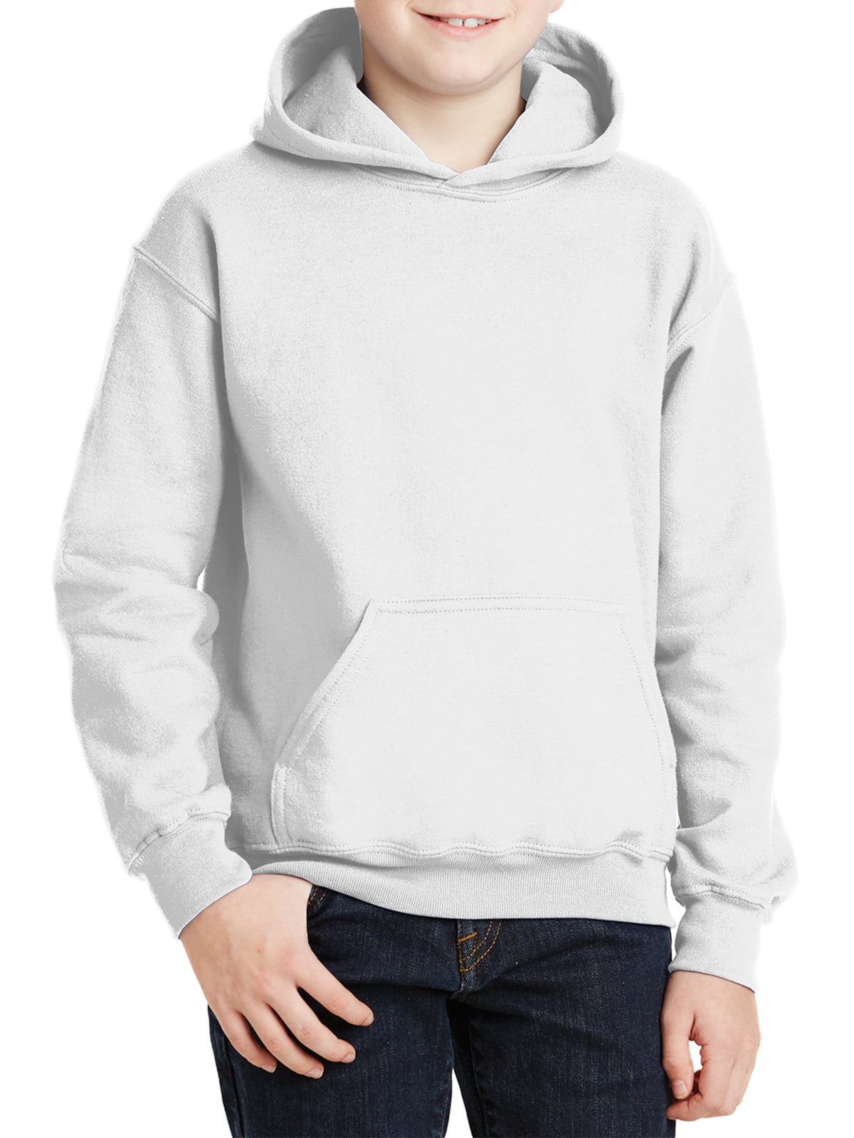 Hanes Comfortblend Pullover hoodie Sweatshirt Unisex YOUTH white XL 18-20 NEW 