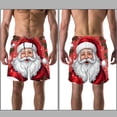 thumbnail image 3 of luoweisi Men's Beach Shorts Quick Dry Swim Trunks with Mesh Lining Santa Claus L, 3 of 5