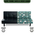 thumbnail image 4 of Xixirimido Futon Sofa Bed Cover Stretch Armless Futon Slipcover Washable Elastic Sofa Couch Covers Home Furniture Protector, Christmas Trees Snowman Gifts Green, 4 of 8