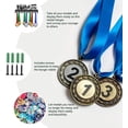thumbnail image 5 of Running Medal Holder Medal Hanger Display Metal Hanger Rack with Hooks Office Workers Crossing The Finish Line Metal Hanging Decor Wall Mount Ribbon Display Holder Rack Colorful, 5 of 7