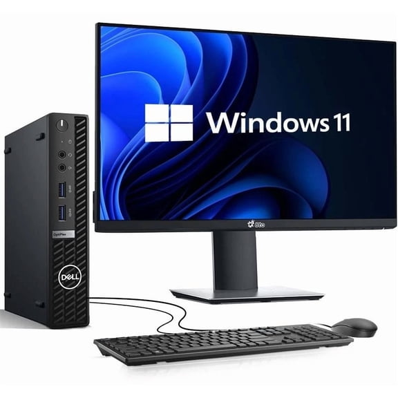 Restored Dell OptiPlex 7010 Micro Desktop –Intel Core i5-13th Gen – 16GB DDR4 RAM – 512 GB SSD – 24" LED Monitor -Intel UHD Graphics 770- Wireless Keyboard, Mouse & WIFI –Windows 11 Pro (Refurbished)