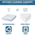 thumbnail image 5 of NOTIVIBE 12 Pack Cotton Kitchen Dish Cloths, 12 x 12 Inches Absorbent Cleaning Cloths, Soft Non-Scratch Dishwashing Towels, Reusable Quick Dry Dish Rags for Kitchen, Multi-Color, 5 of 7