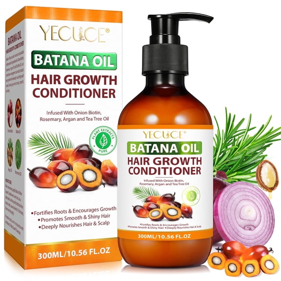 Yecuce Batana Oil Hair Conditioner,Batana Oil Moisturiser Promotes Smooth & Nourish,All Hair Types, Frizzy, Unshiny Hair,10.1 fl.oz