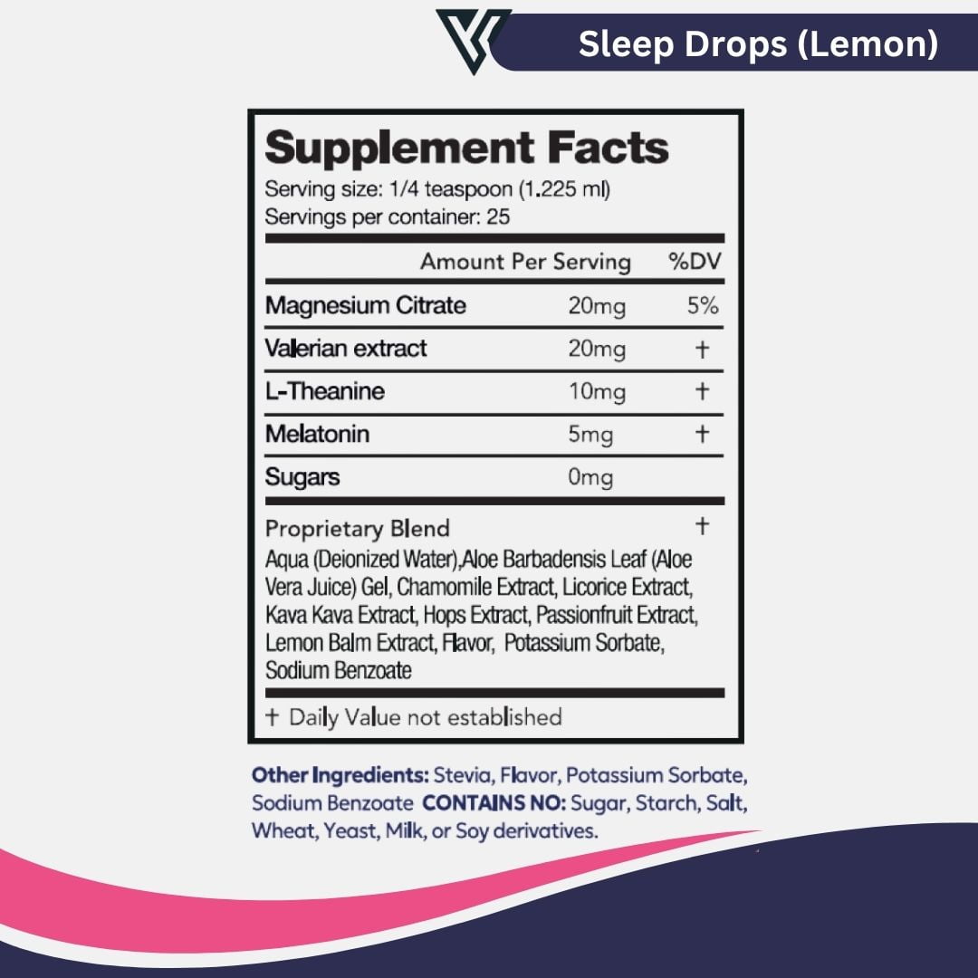 Visible Science Sleep Drops – Flavor Liquid Sleep Aid Supplement – Berry, 2 fl oz (60 mL)