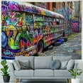 thumbnail image 4 of BCIIG Colorful Graffiti Tapestry Abstract Messy Design Art Hip Hop Street Graffiti on Wall Grunge Style Home Decor Tapestries Wall Blanket For Bedroom Living Room Dorm 40x30inch, 4 of 6