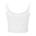 thumbnail image 6 of Youyipin Womens Tank Tops Y2K Fairy Lace Cami Top Sleeveless V Neck Camisole Mesh Floral Lace Slim Fit Spaghetti Strap Crop Going Out Tops, 6 of 7