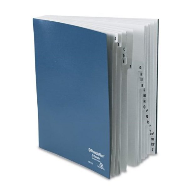 Pendaflex DDF3OX Expanding Desk File, AZ, Letter Size, AcrylicCoated Pressboard, Dark Blue