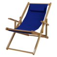 thumbnail image 3 of Casual Home Chaise à Élingue Réglable Cadre Naturel, Toile Bleu Royal, 3 of 5
