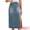 Gray Blue, variant on DARING DIVA Women's Midi Denim Skirt Side Split Rhinestone Jean Skirts Small Gray Blue