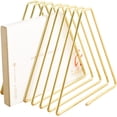 thumbnail image 1 of YSTIANN Gold Telescopic Book Organizer - 7-Section Adjustable Magazine Holder, Decorative Desktop File Sorter & Bookshelf Divider (Space-Saving Design) WJ85-4210, 1 of 6