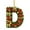 D, variant on Loyerfyivos Christmas Ornaments For Tree 2D Acrylic Decorative Monograms Pendants With Santa Hat 26 Letters Christmas Hanging Decorations For DIY Crafts Xmas Home Decor