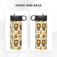 thumbnail image 3 of Salouo Cute Owls Pattern 18 oz Water Bottle With Straw,Stainless Steel Sports Water Cup Flask Wide Mouth Travel Thermal Mug for Home Office Car, 3 of 8