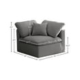 thumbnail image 3 of Meridian Furniture Plush Standard Gray Velvet Modular Corner Chair, 3 of 5