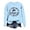 Light Blue, variant on Venzia Women Halloween Crewneck Sweatshirt, Black Long Sleeve Pullover Top, Casual Fall Graphic Sweatshirt