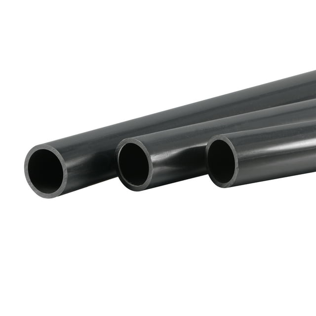 Unique Bargains Tuyau en PVC Noir 21 mm ID x 25 mm OD 0,5 m Tuyau d'Eau Rigide Tuyau de Drainage Lot de 3