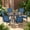 Blue Chairs, variant on SOLAURA 5-Piece Outdoor Patio Dining Set, 41" Round Table with Umbrella Hole and Textilene Dining Chairs, Outdoor Furniture Set for Garden, Backyard, Deck, or Poolside, Black