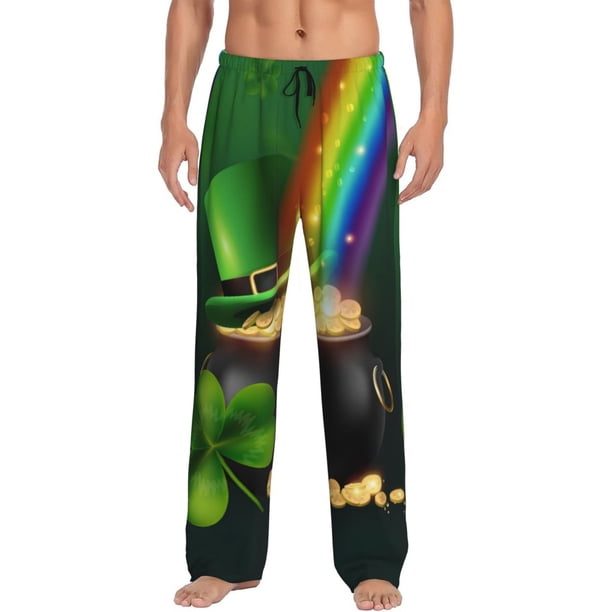 Balery St. Patrick's Day4 Pantalones de pijama para hombre, pijama ultraligero, pantalón de descanso-Medium