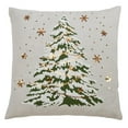 thumbnail image 1 of Saro Lifestyle 8970.W18SP 18 x 18 in. LED Lights Christmas Tree Poly Filled Pillow, Ivory, 1 of 1