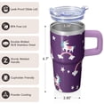 thumbnail image 3 of 20OZ Unicorn Tumbler with Handle Stainless Steel Insulated Mug Thoughtful Gifts for Women Unicorn Lovers Suitable for Birthday Christmas and Fitness Bootcamps, 3 of 6