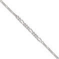 thumbnail image 1 of Sterling Silver E-Coated Figaro Chain 7.5In Bracelet (Width 3.8) (Length 7.5) - Jbsp, 1 of 5