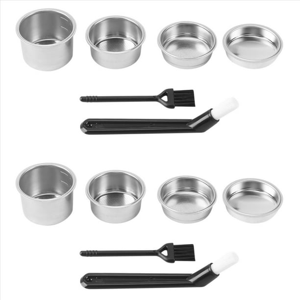 2Conjunto Cesta de Filtro de 51Mm 1/2/4 para Espresso Portafiltro Sin Fondo, Compatible con , de 51Mm Máquina de Café